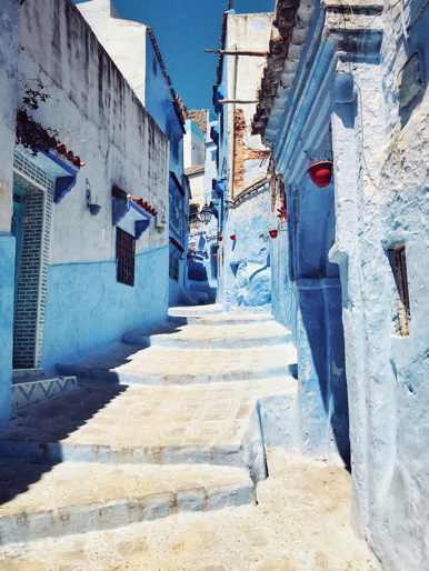 sunny street in morocco